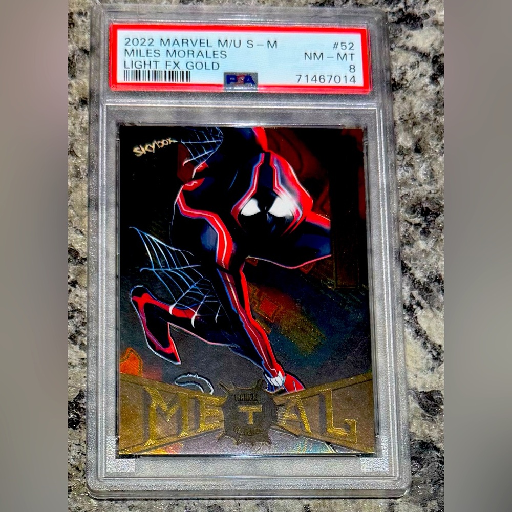 2022 Skybox Marvel Metal Universe Miles Morales PSA 8